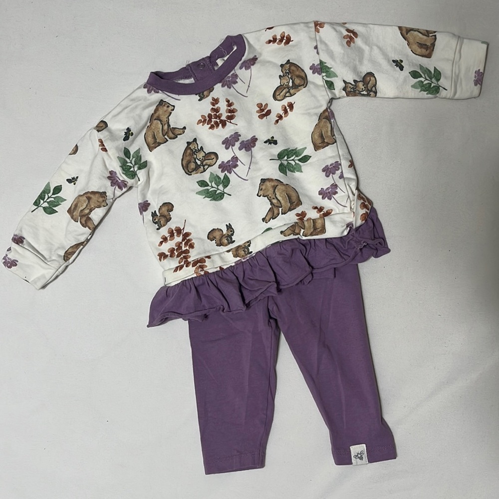 Burt’s bees girls 0-3 month matching set